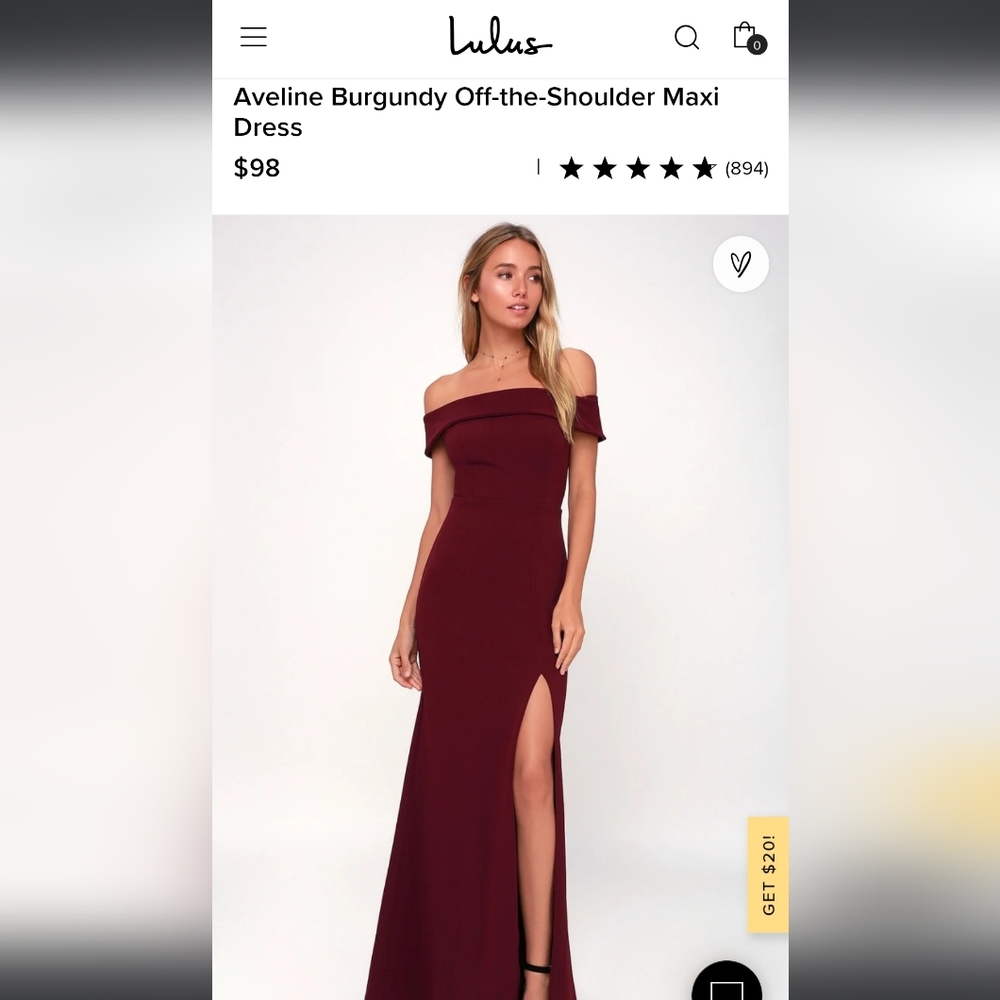 The Aveline Burgundy Off-the-Shoulder Maxi Dress